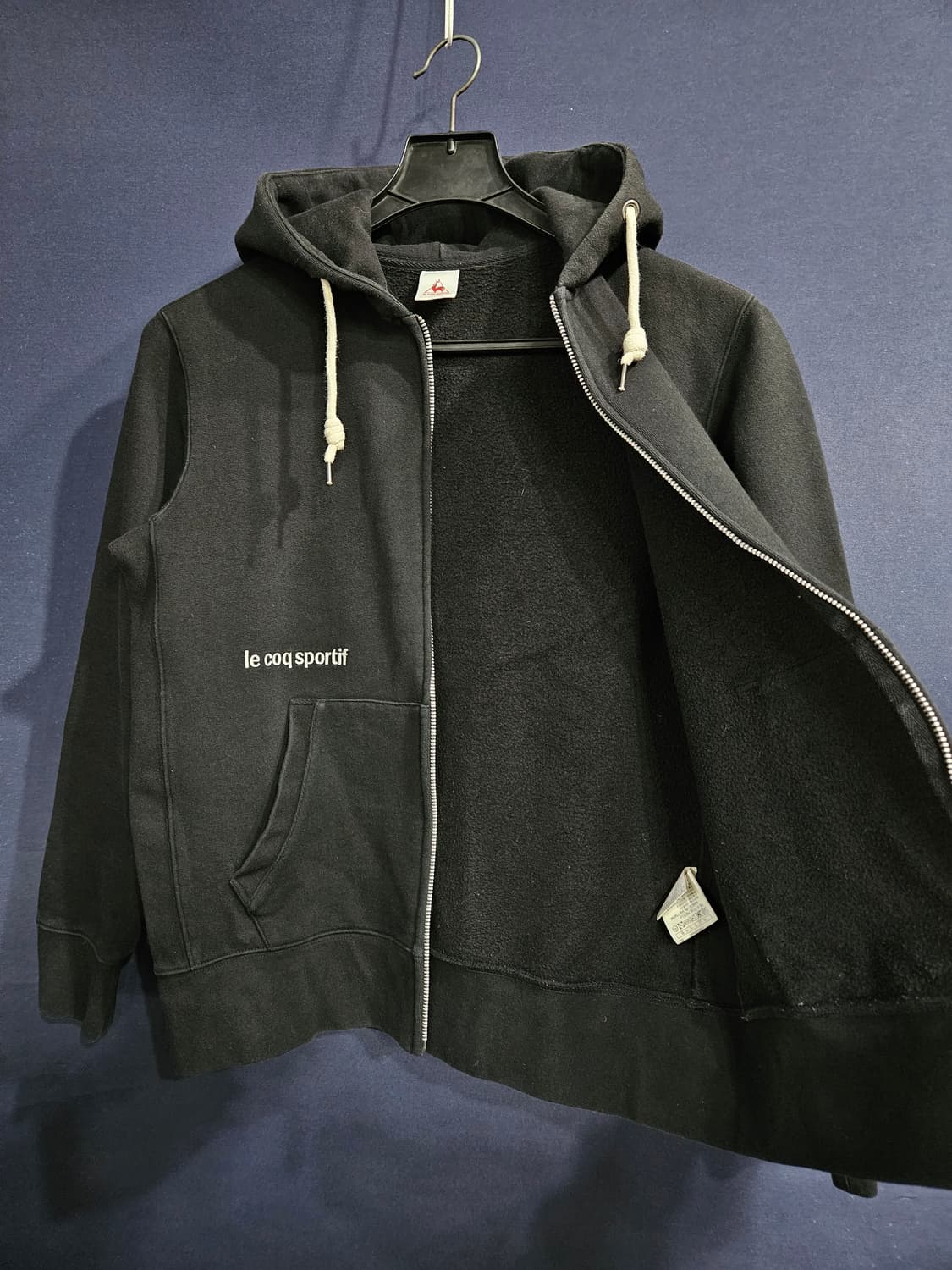 르꼬끄 자수 블랙 남성 슬림핏 95 기모 후드집업  상품이미지8