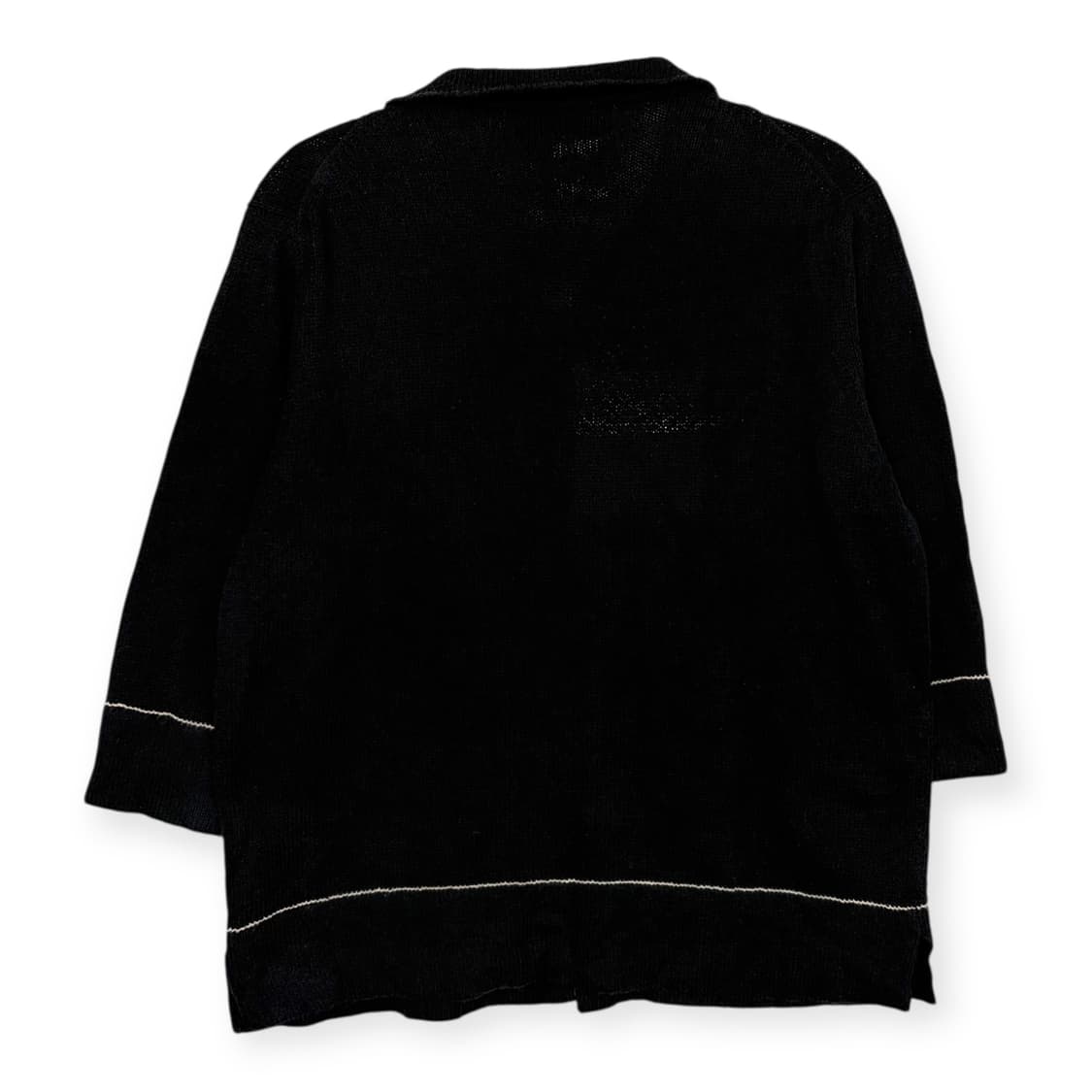 요지야마모토 패턴 반팔 니트 가디건 상품이미지8