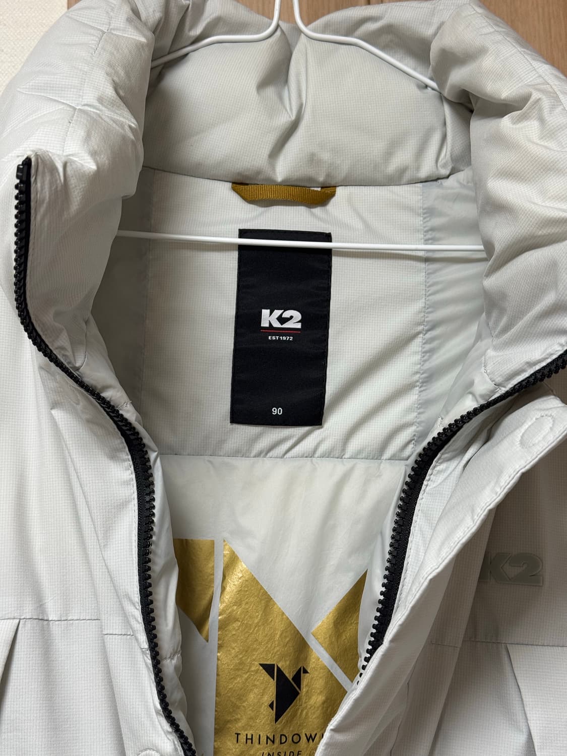 K2 | 씬에어 라이트 구스다운 90 스노우그레이 숏패딩 푸퍼 상품이미지8