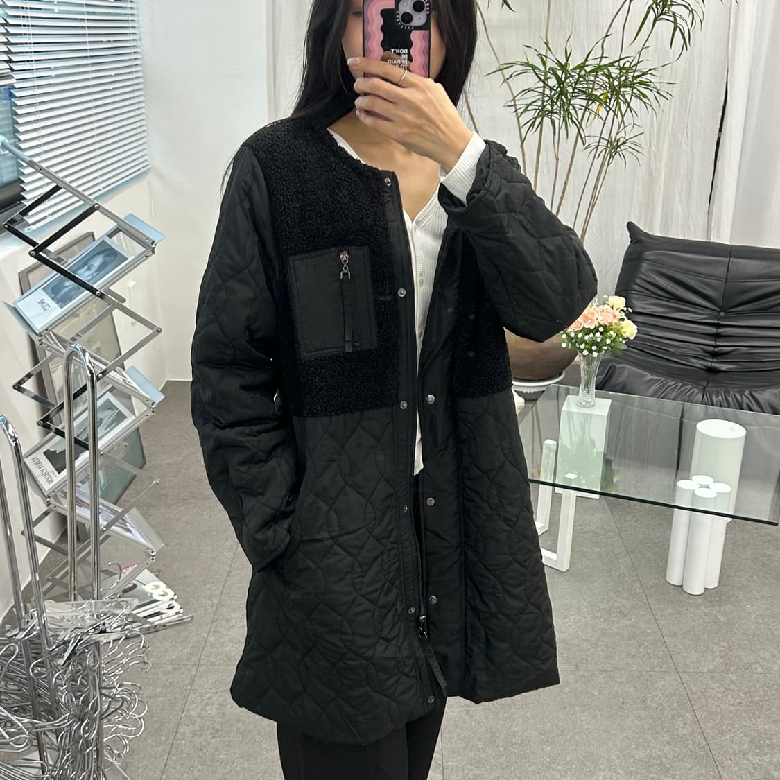 ALLEGRO 퀄팅 롱 자켓 상품이미지1