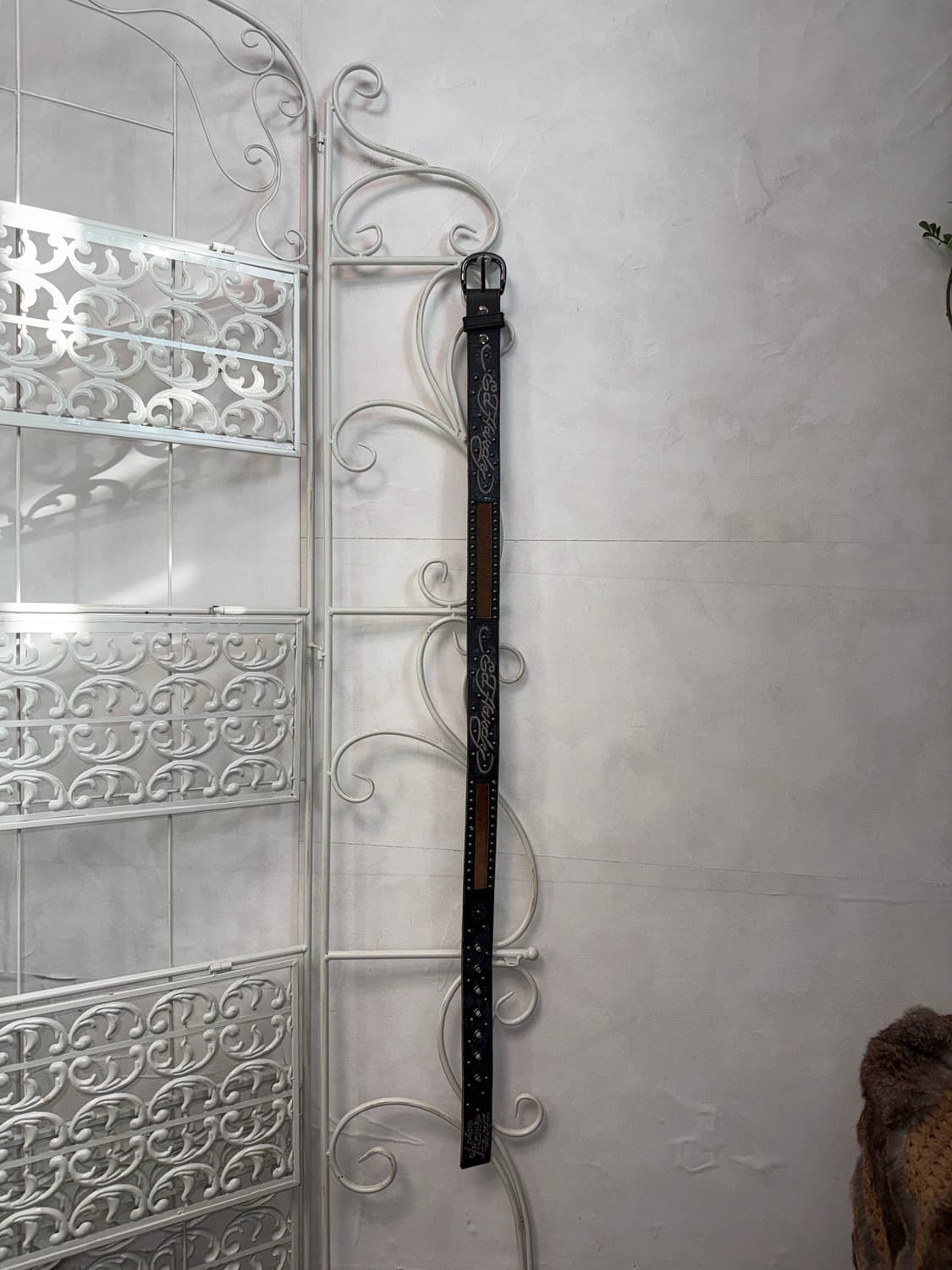 Ed Hardy oriental flower calf fur belt 상품이미지5