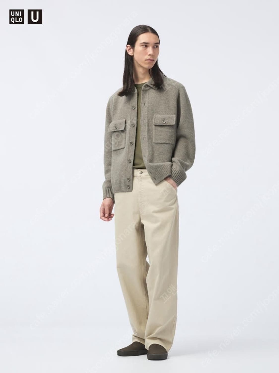 [30] 유니클로u 와이드핏 컬러진 베이지 새상품 상품이미지1