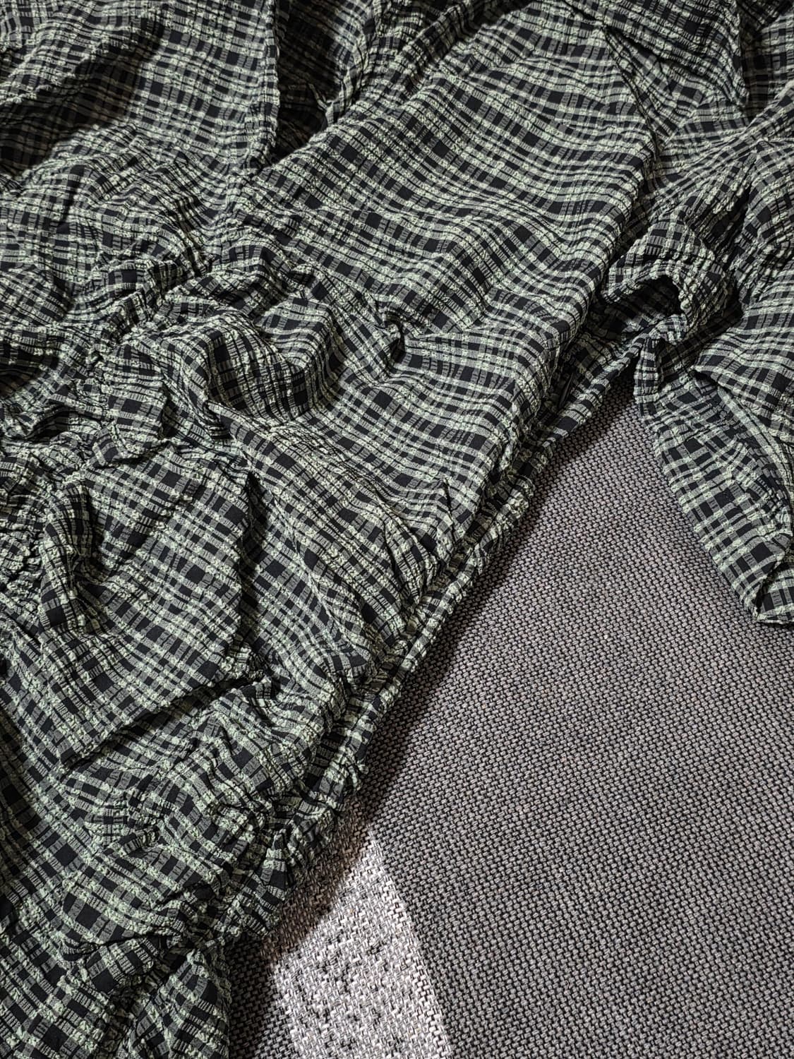 GANNI 가니 체크 셔링 미니 원피스 상품이미지7