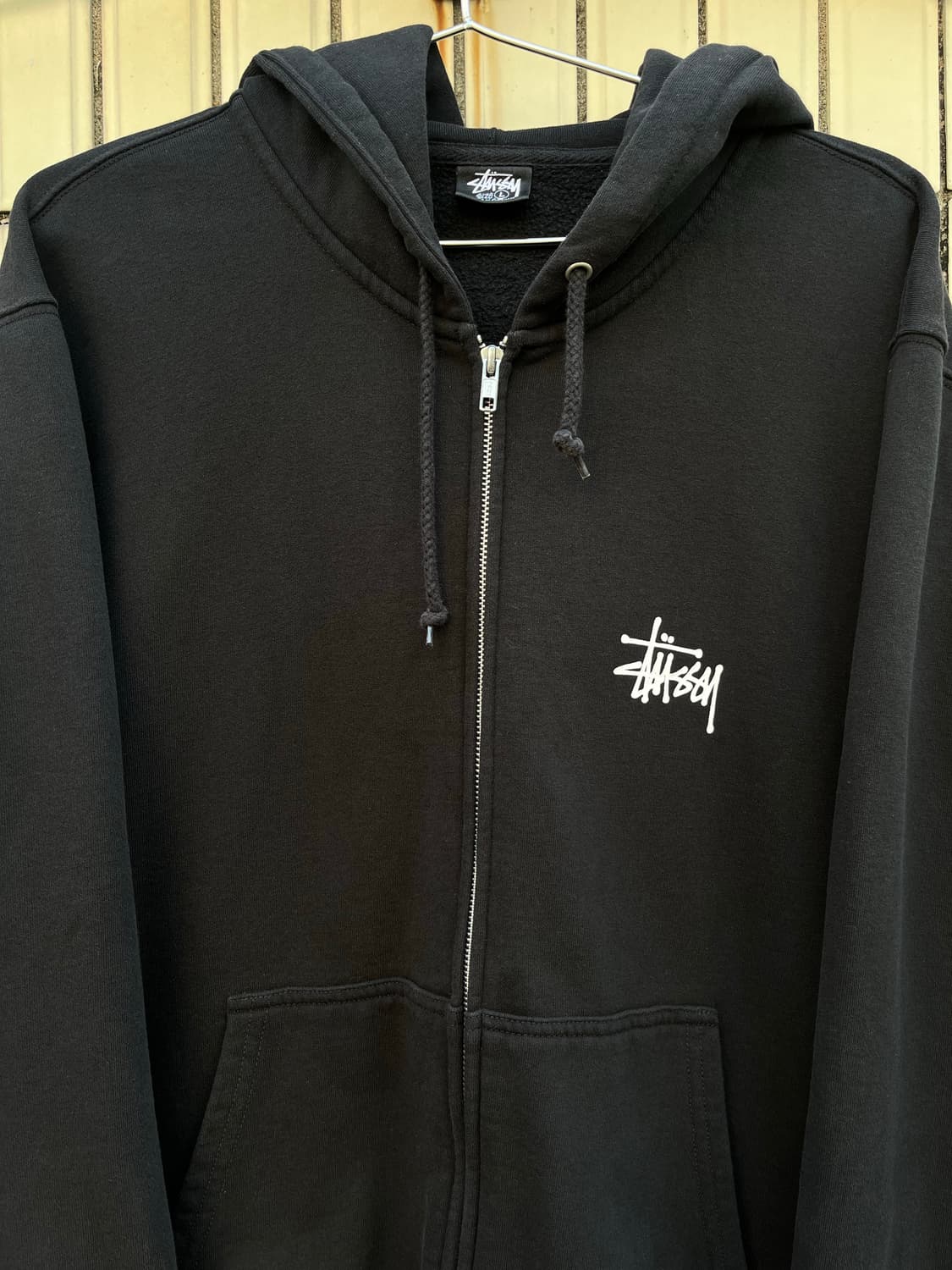 [L]스투시 빅로고 베이직 후드집업 블랙 상품이미지4