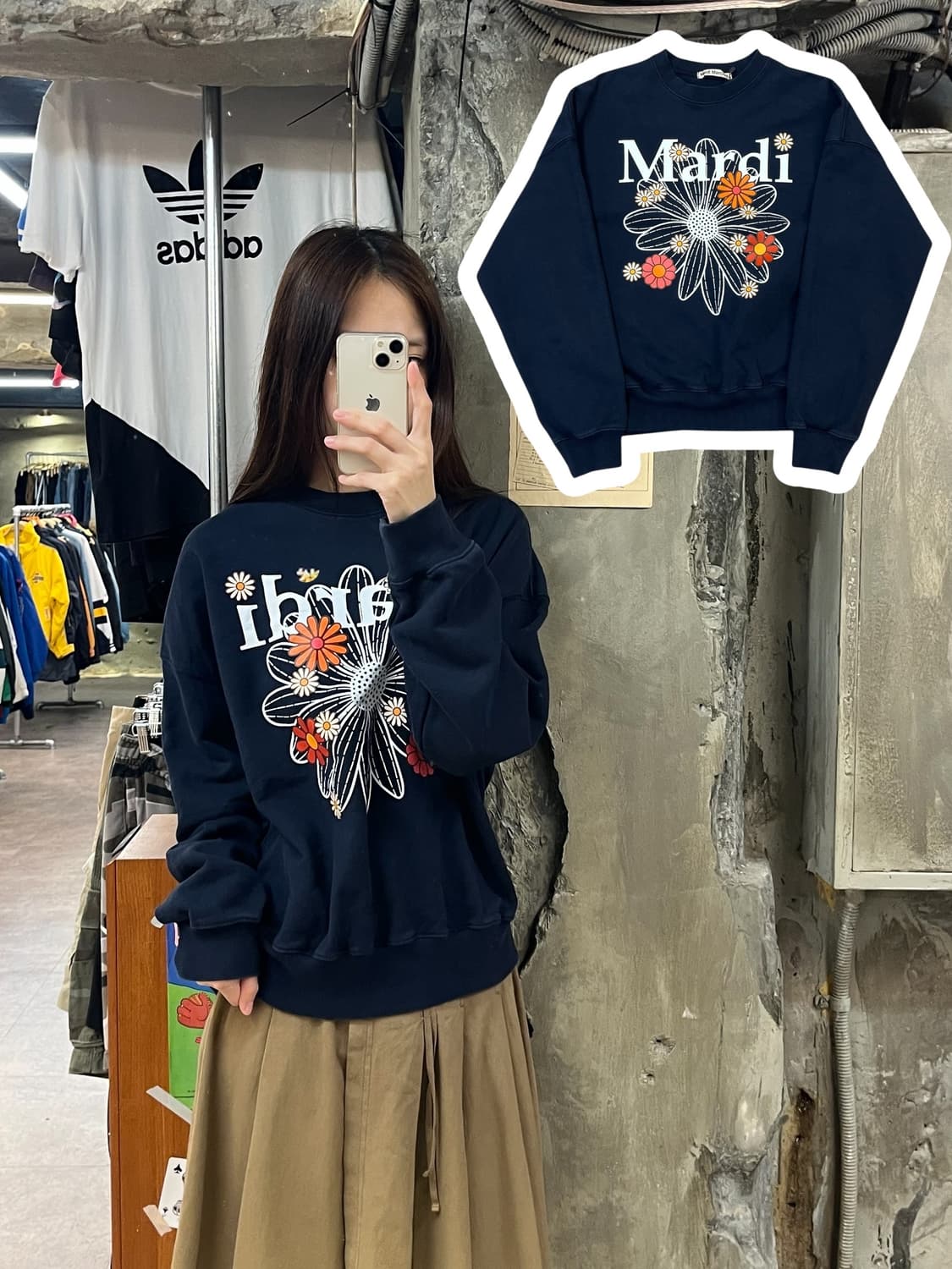 마르디 메르크디 맨투맨 네이비 M #csz872 상품이미지1