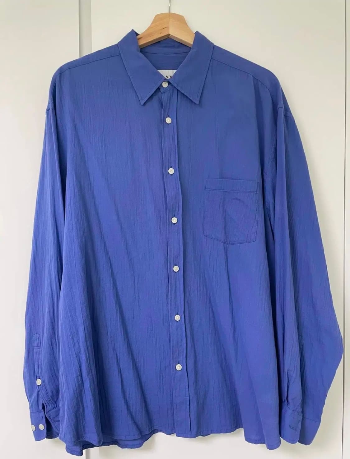 [3,L] 이얼즈어고 헴프 코튼 워시드 포이카 셔츠 블루 상품이미지3