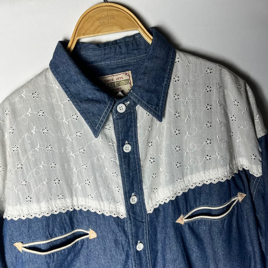 [Spirit House JEANS] 90's 재팬빈티지 웨스턴 데님셔츠 상품이미지2