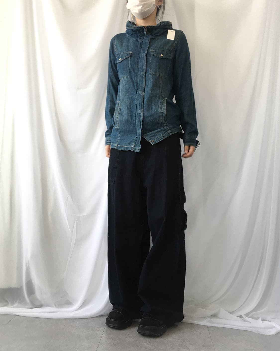 Big size navy cargo pants 상품이미지7
