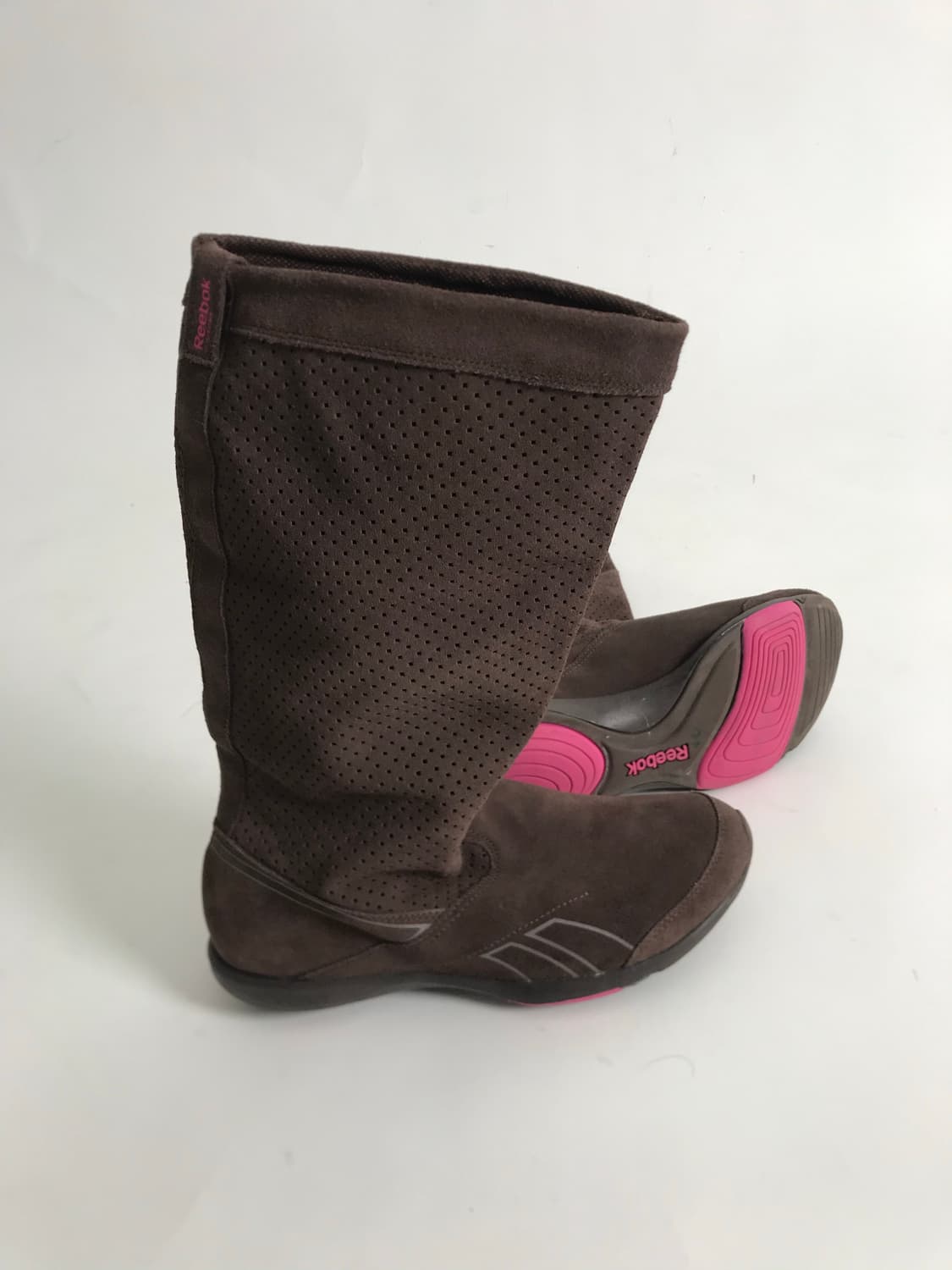 Reebok pink point brown suede long boots 상품이미지2