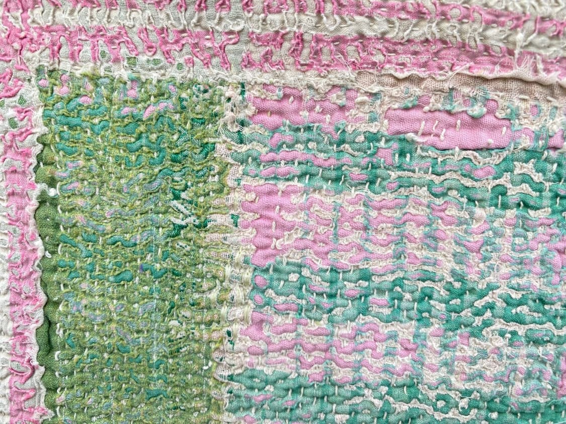 빈티지 칸타 퀼트 러그 블랭킷 인도 퀼트 보로 사시코 상품이미지5