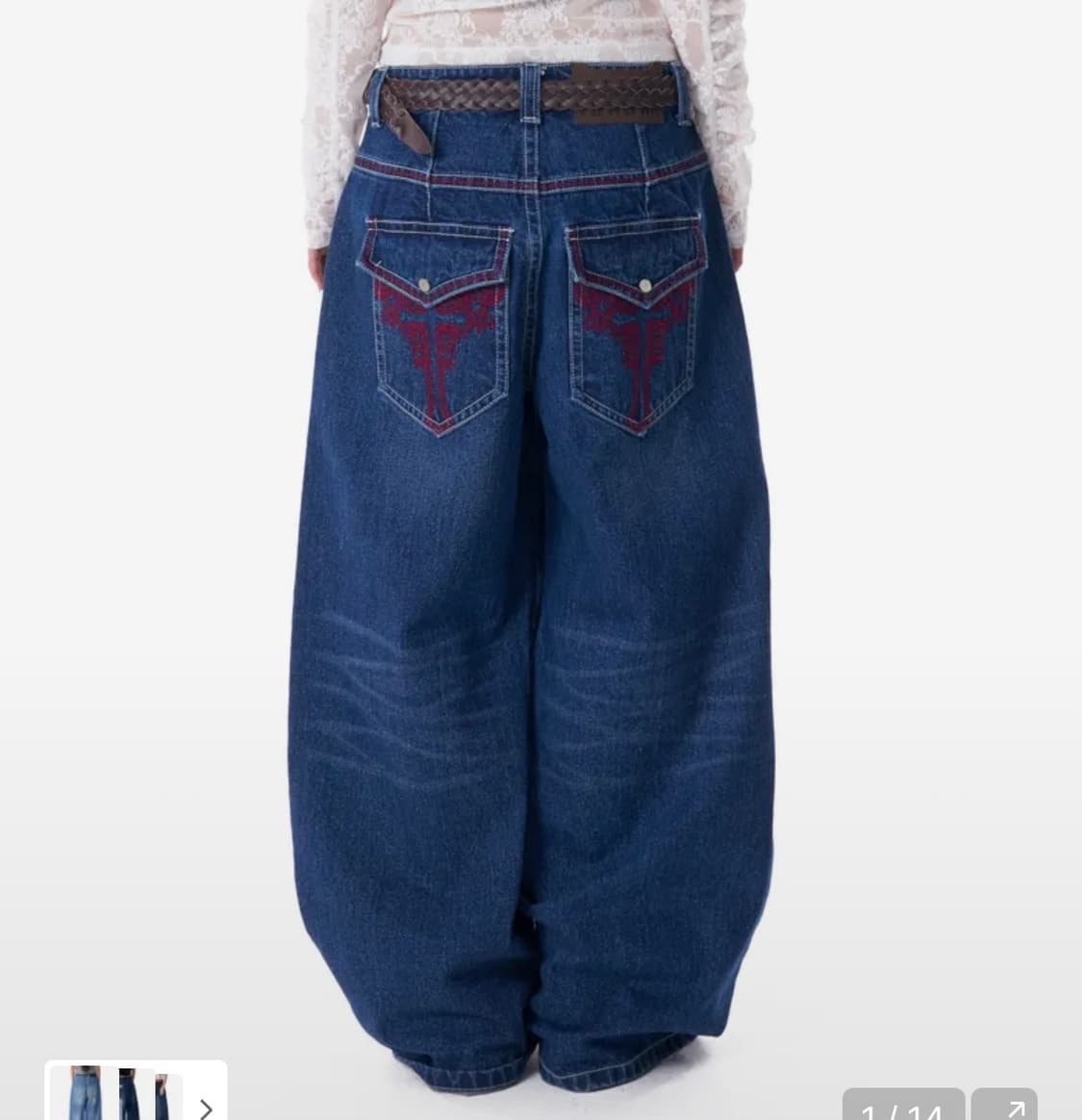 CROS2 Washed Denim Pants (Blue) 상품이미지2