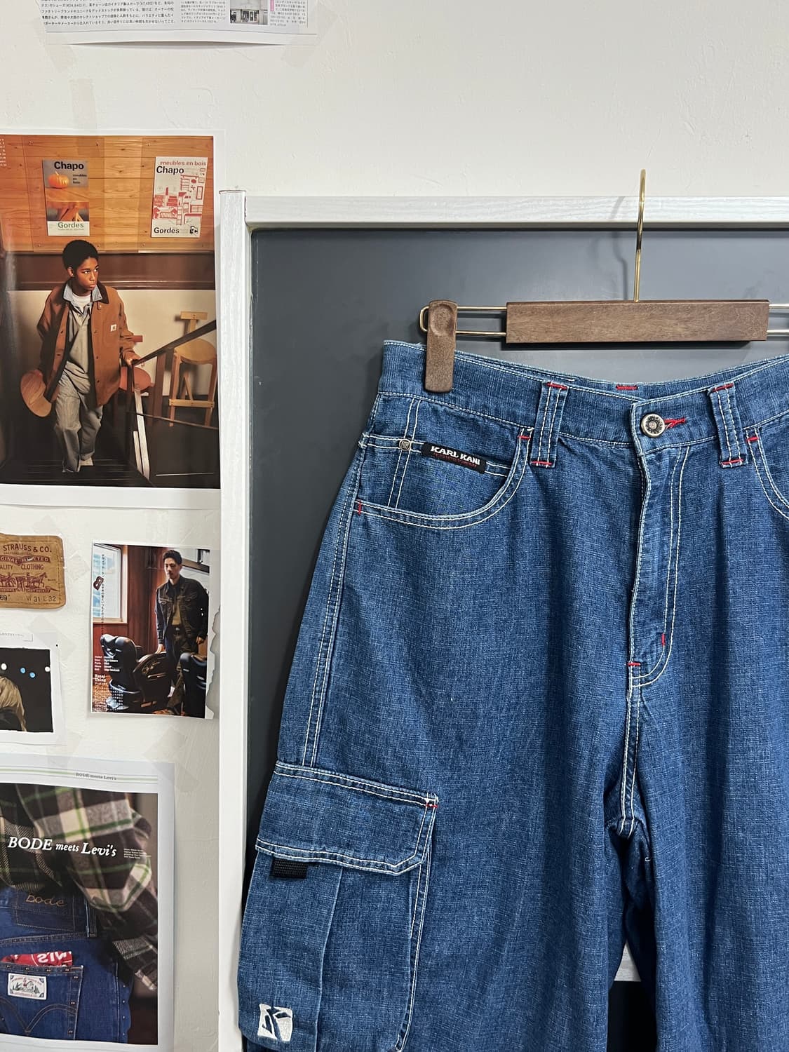 Karl kani 칼카니 빈티지 카고 데님 하프 팬츠 상품이미지2