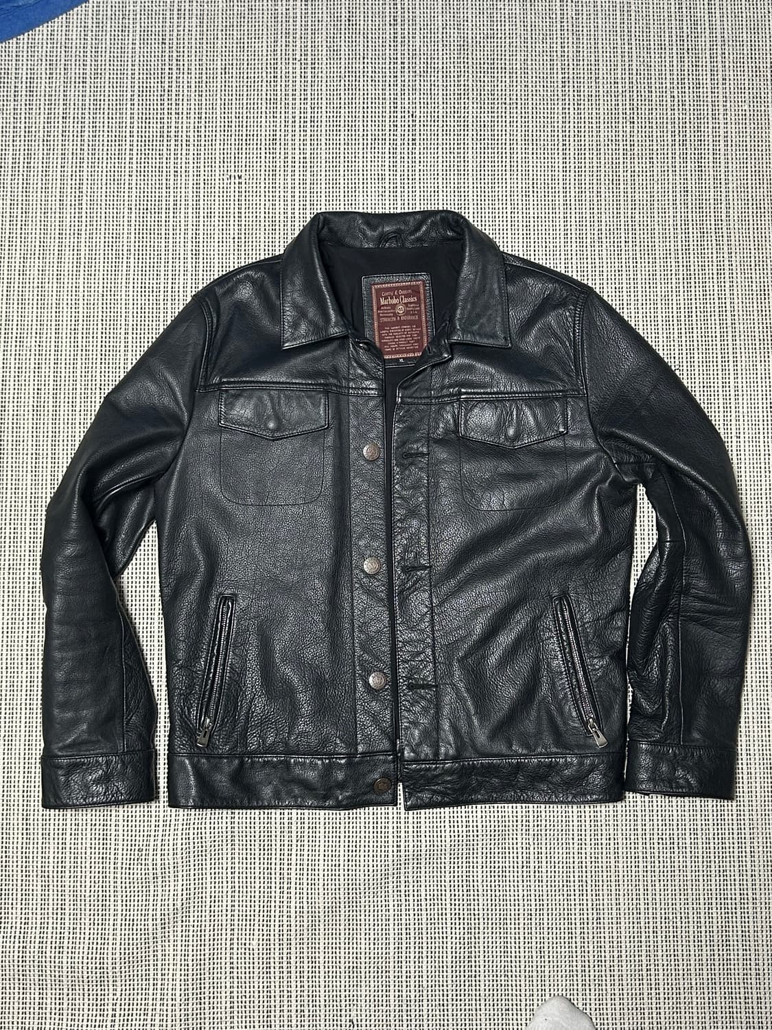 Vintage leather 빈티지 레더 자켓 상품이미지1
