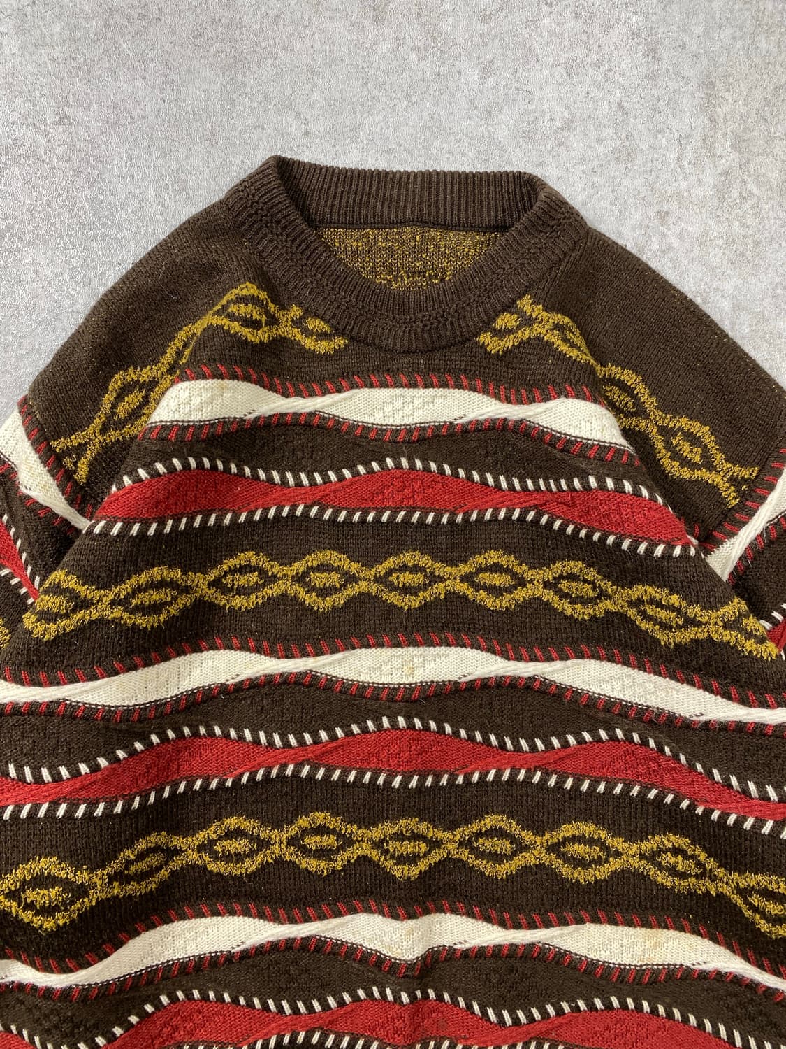 [L] Vintage 빈티지 브라운 케이블 니트 상품이미지2