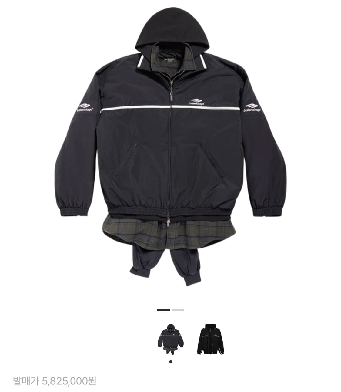 발렌시아가 트랙 자켓 + 후드 + 셔츠 + 긴팔 티 집업 봄버 상품이미지3