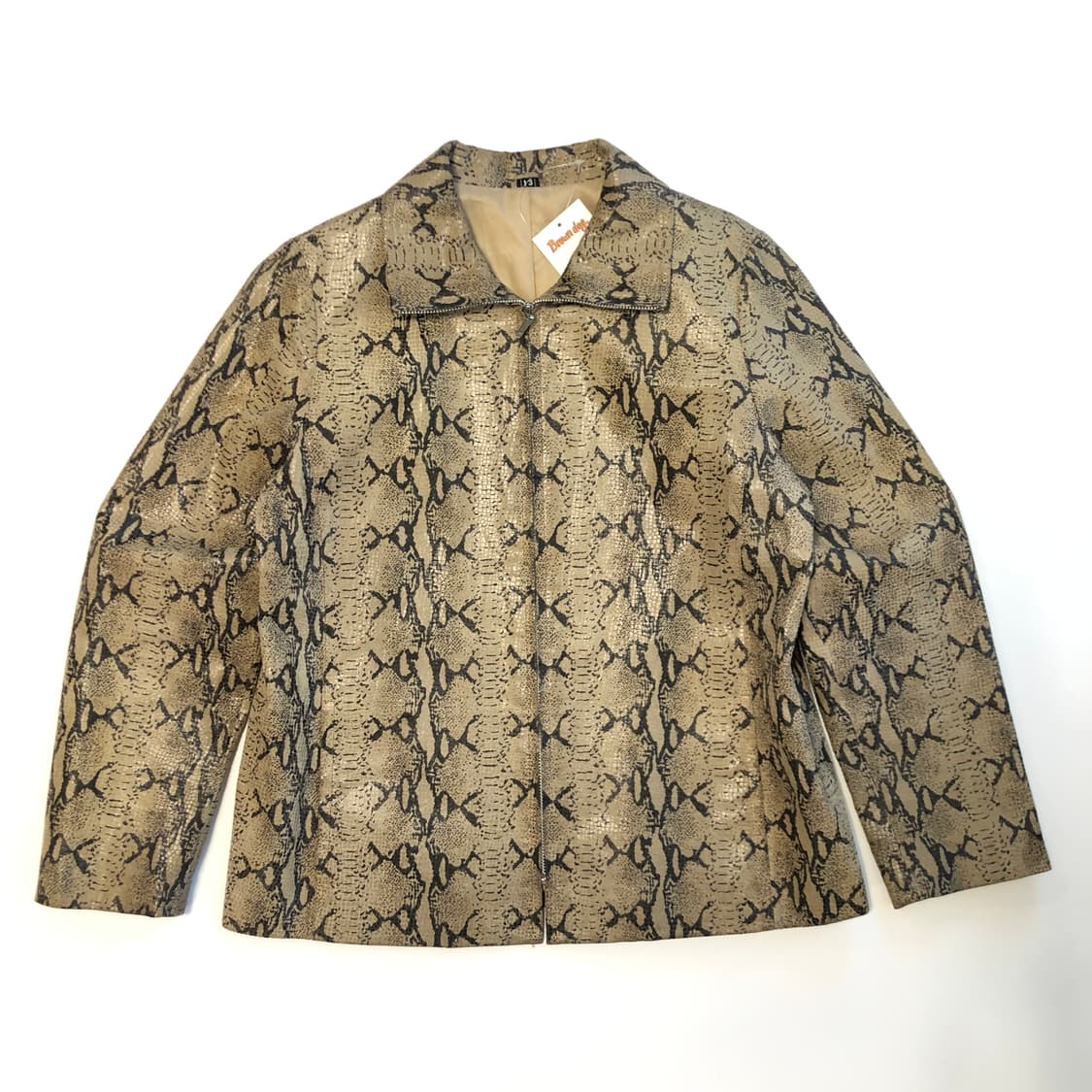 발망 파이톤 패턴 레더자켓  상품이미지1