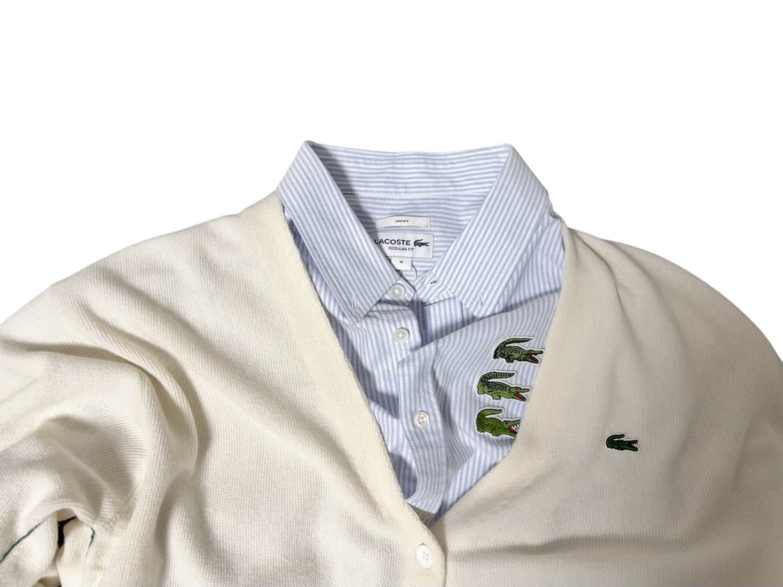 (새상품) 라코스테 아이보리 니트 가디건 40 상품이미지2