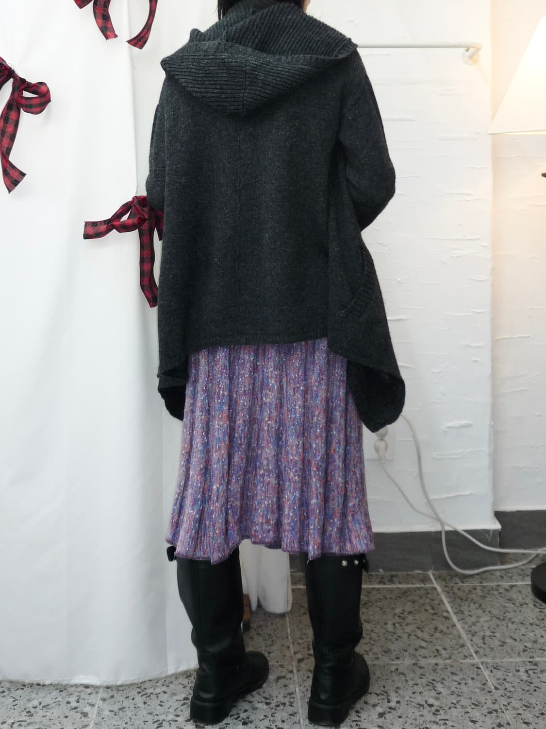 charcoal open hoodie cardigan 상품이미지4