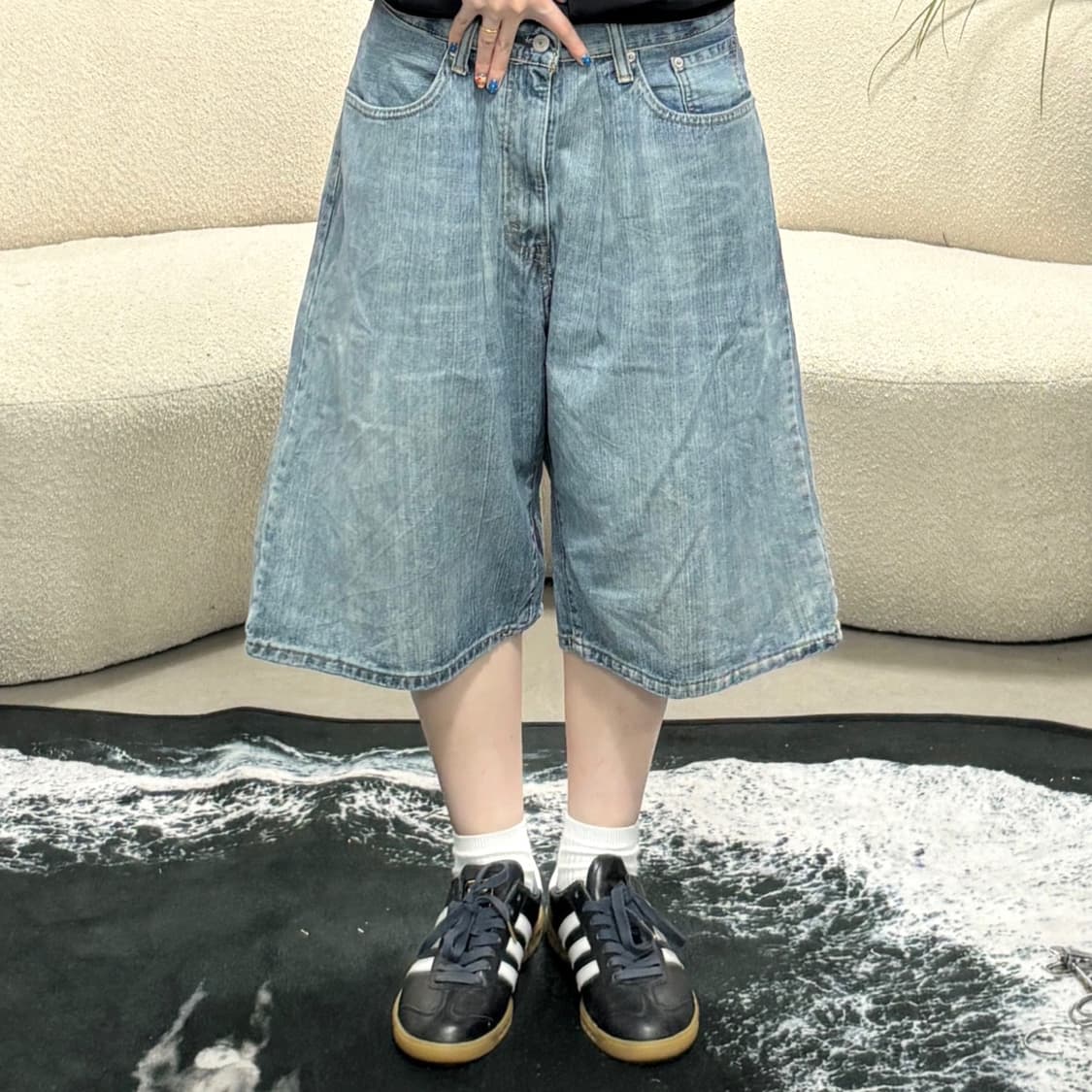 Vtg 연청 버뮤다팬츠 상품이미지1