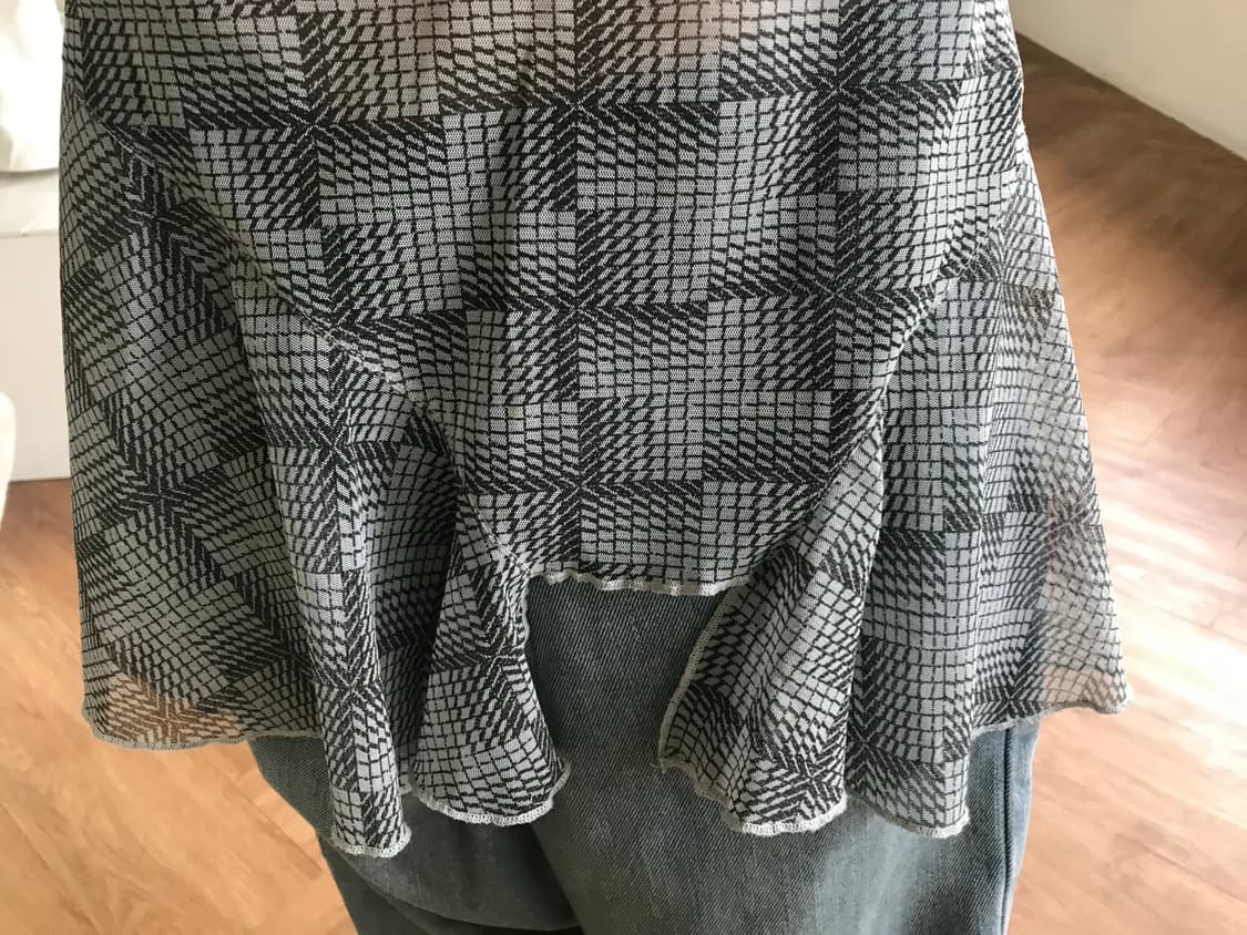 vintage pattern mesh top 상품이미지5