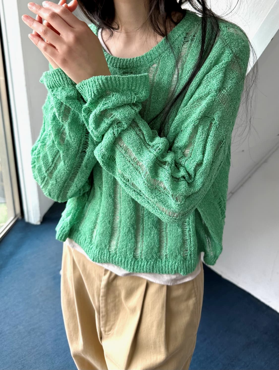 Loose gauge wide silhouette knit 상품이미지9