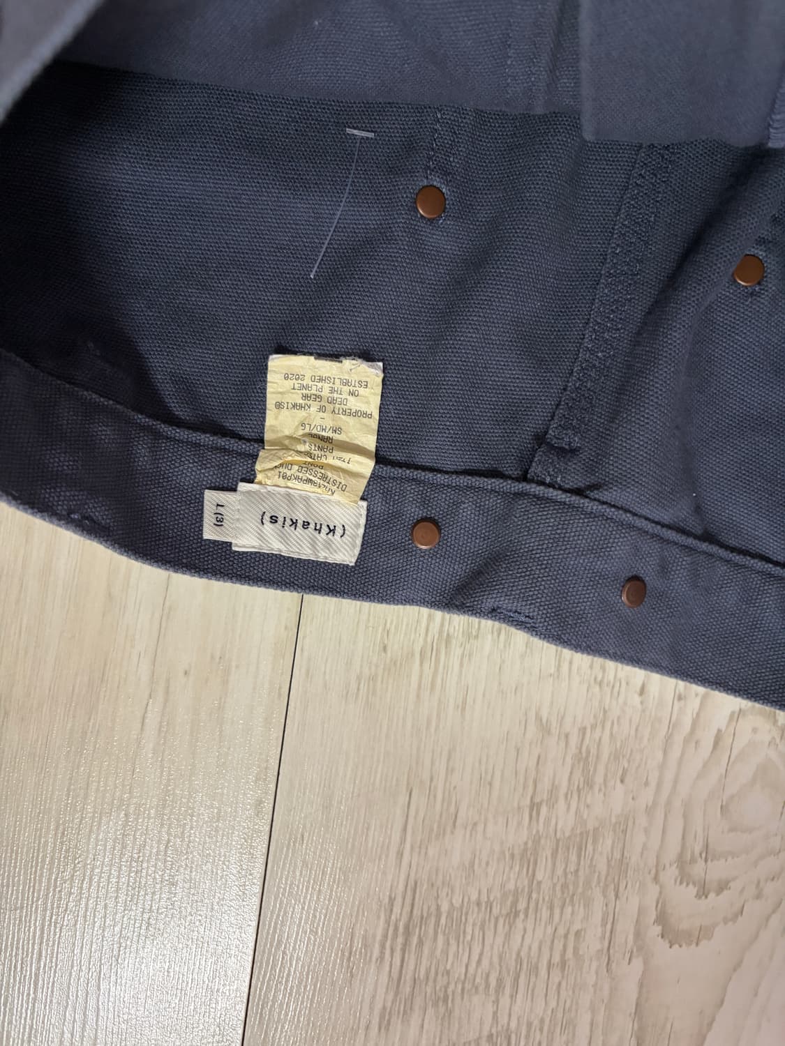 [3] khakis distressed duck pant navy 상품이미지3