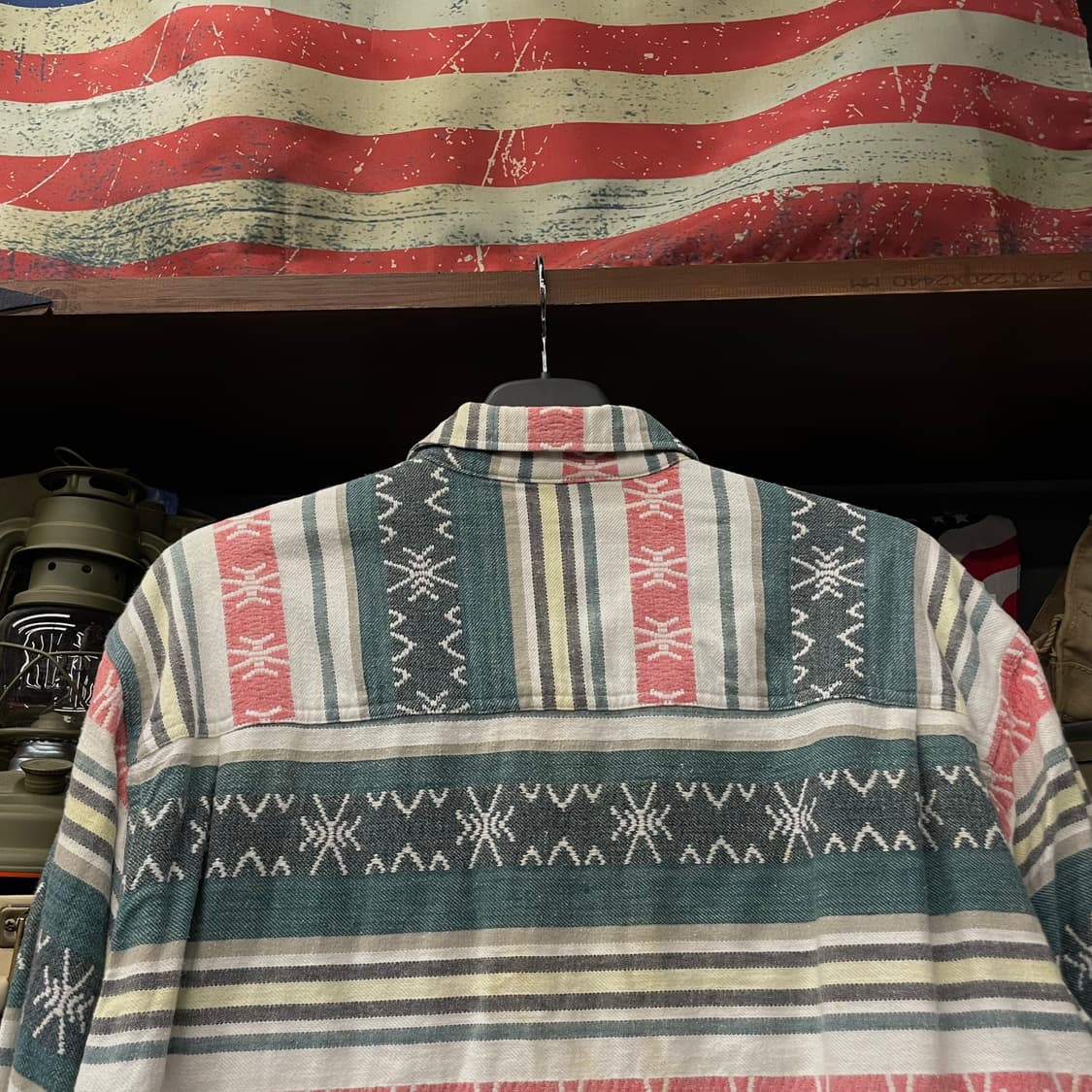 90s 안드레 레오 빈티지 에스닉 패턴 포켓 셔츠 상품이미지4