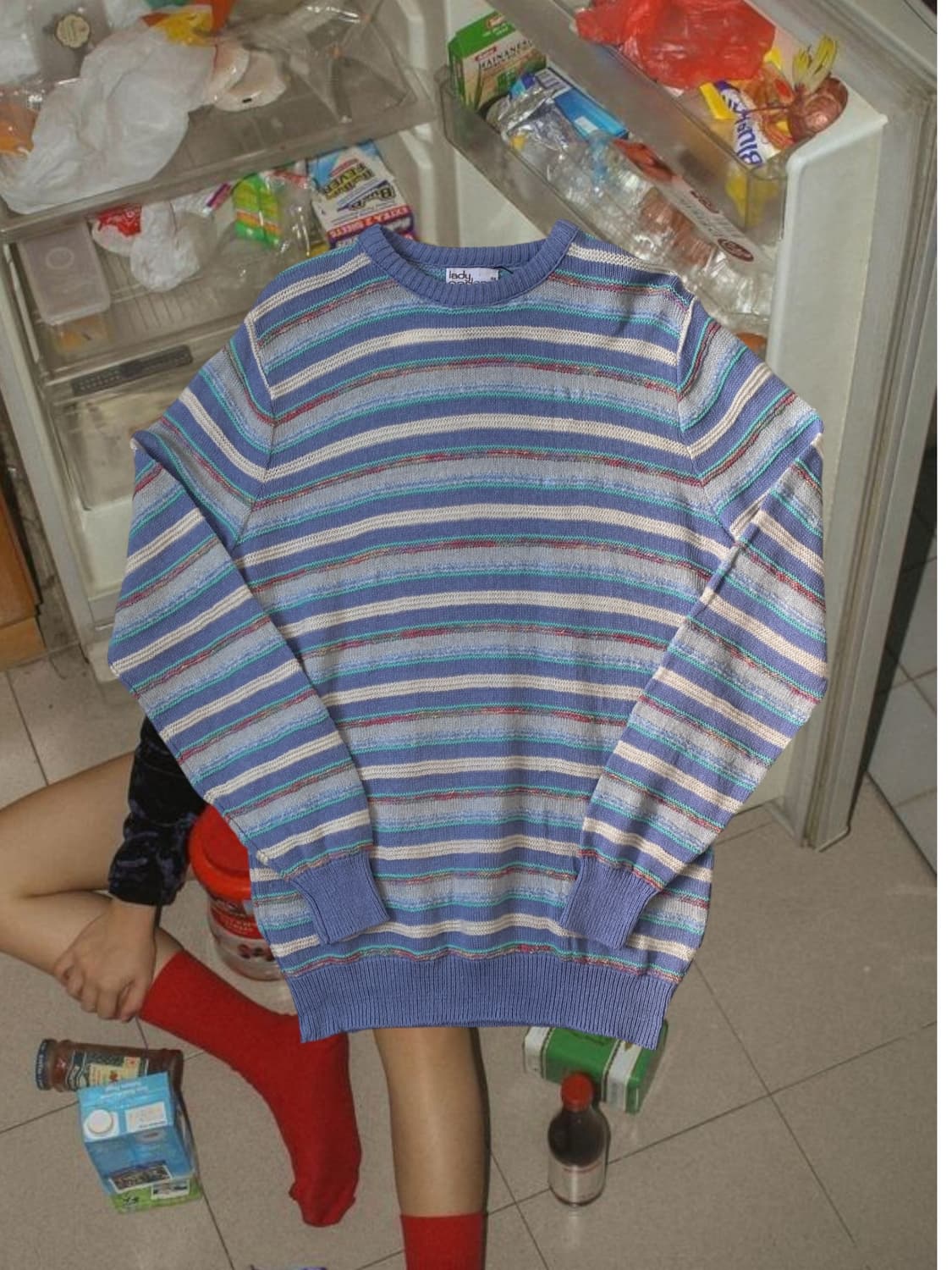 레이디갈랜드 스트라이프 패턴 니트 (Man S) AB1816 상품이미지1