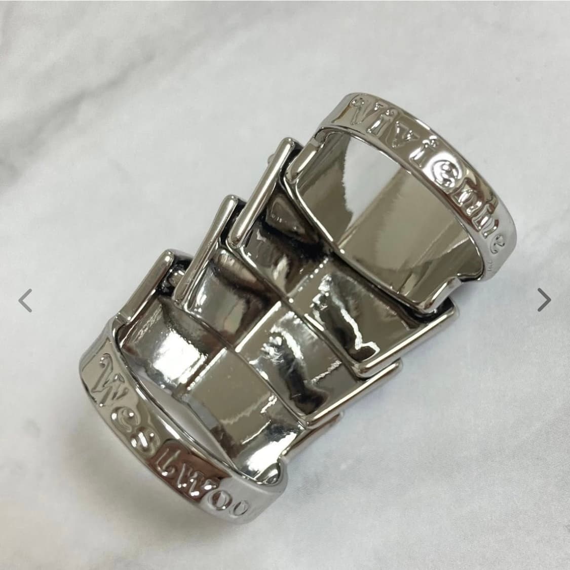 비비안웨스트우드 아카이브 블랙 실버 3단 너클링(새상품) 상품이미지2