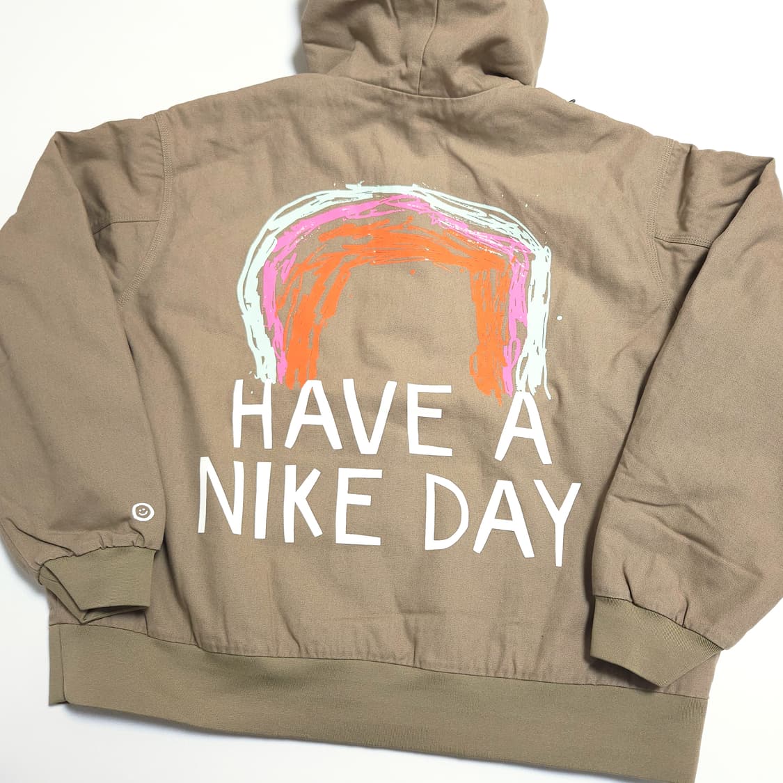 나이키 그래픽 캔버스 후드집 워크 자켓 베이지 상품이미지3