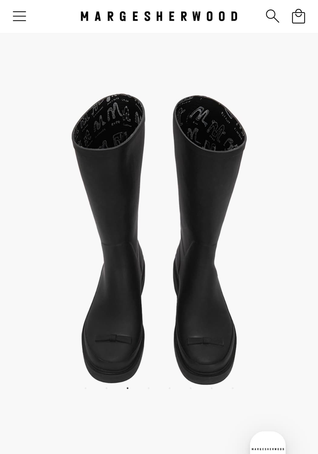 마지셔우드 리본 러버 부츠 (롱/블랙) 상품이미지6