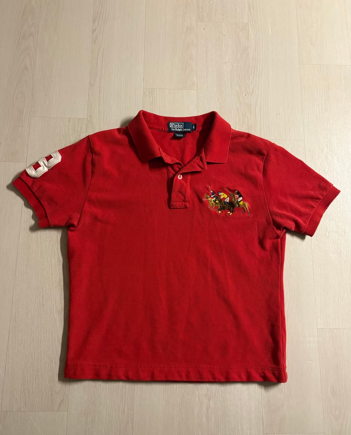 폴로 랄프로렌 빅포니 커스텀 슬림핏 레드 PK 카라티 상품이미지1