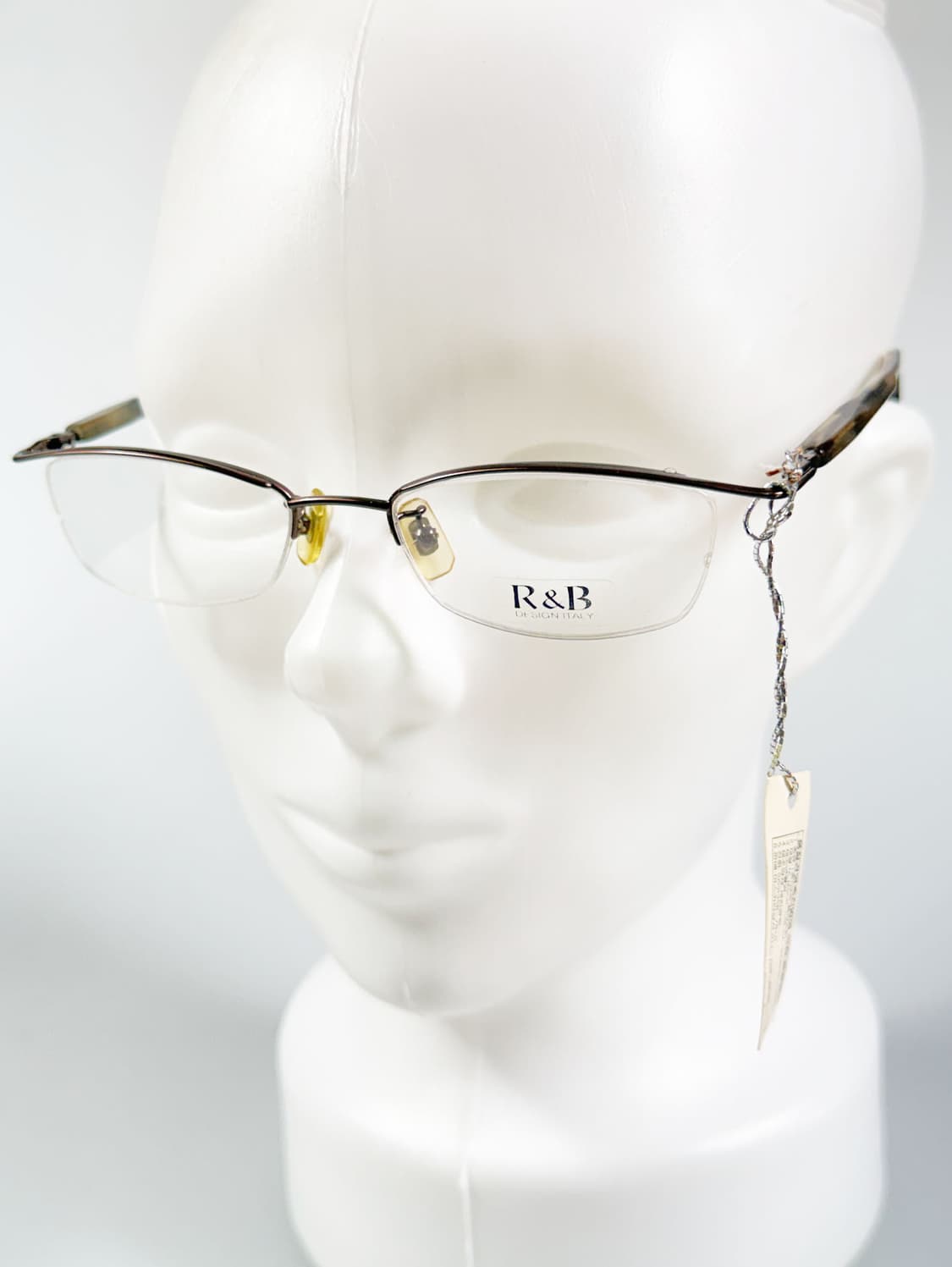 R&B EYEWEAR 반무테 스퀘어 메탈 프레임 빈티지 안경 상품이미지8