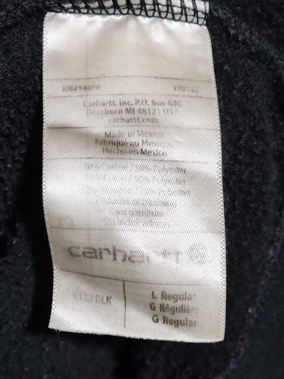 (XXL) 칼하트 후드집업 블랙 기모 빅사이즈 티셔츠 아메카지  상품이미지5