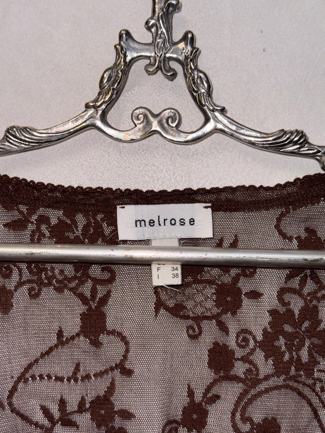 Melrose dark brown ethnic floral 가디건 상품이미지6