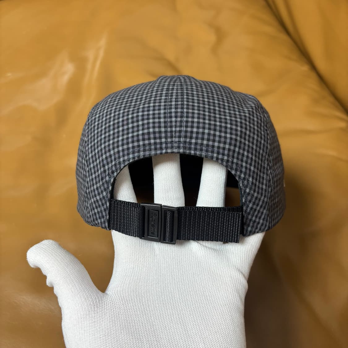 슈프림 캠프캡 모자 박스로고 25ss 코듀라 플레이드 블랙 상품이미지8