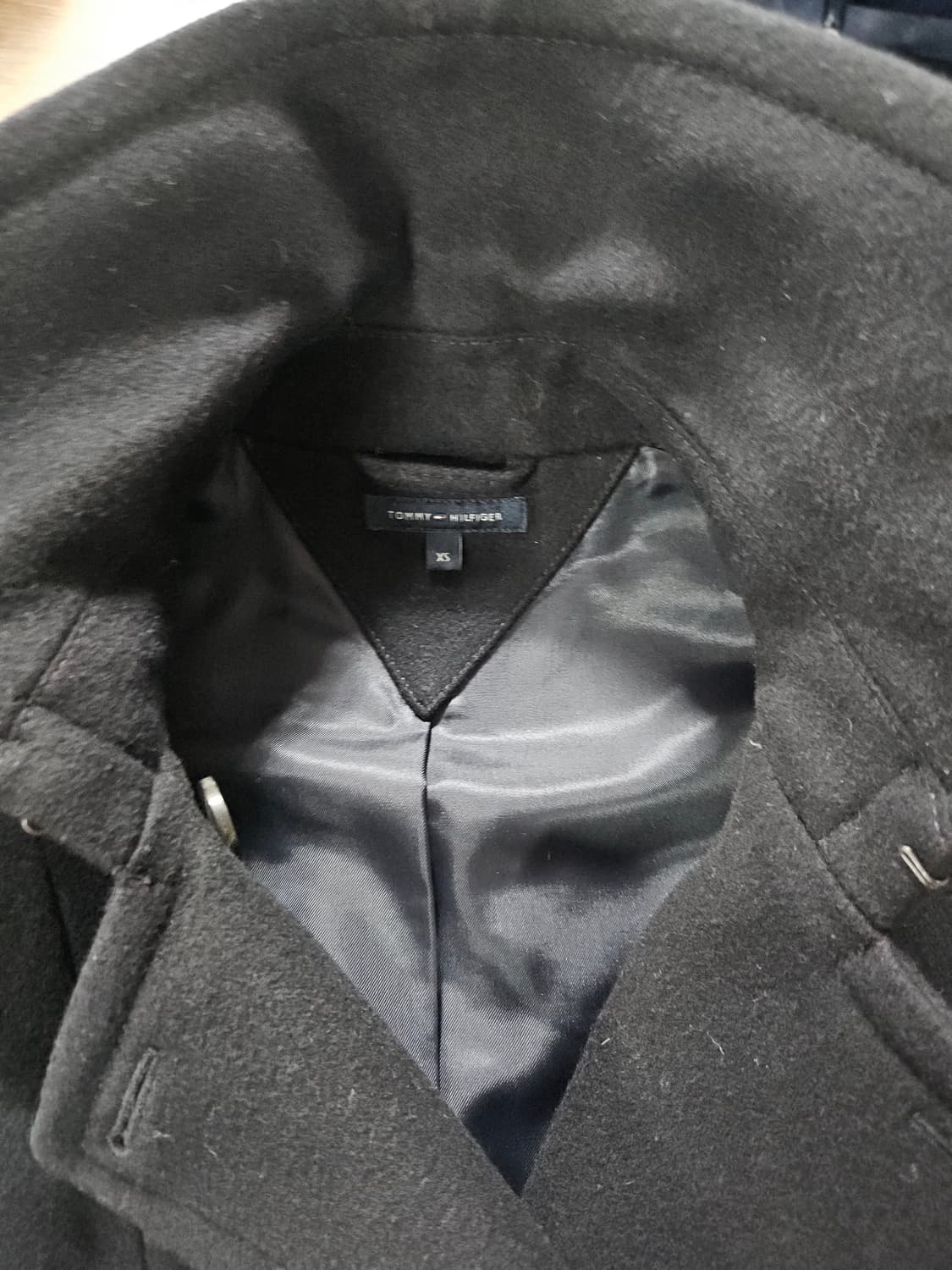 타미힐피거 블랙 모 더블롱코트  XS 상품이미지7