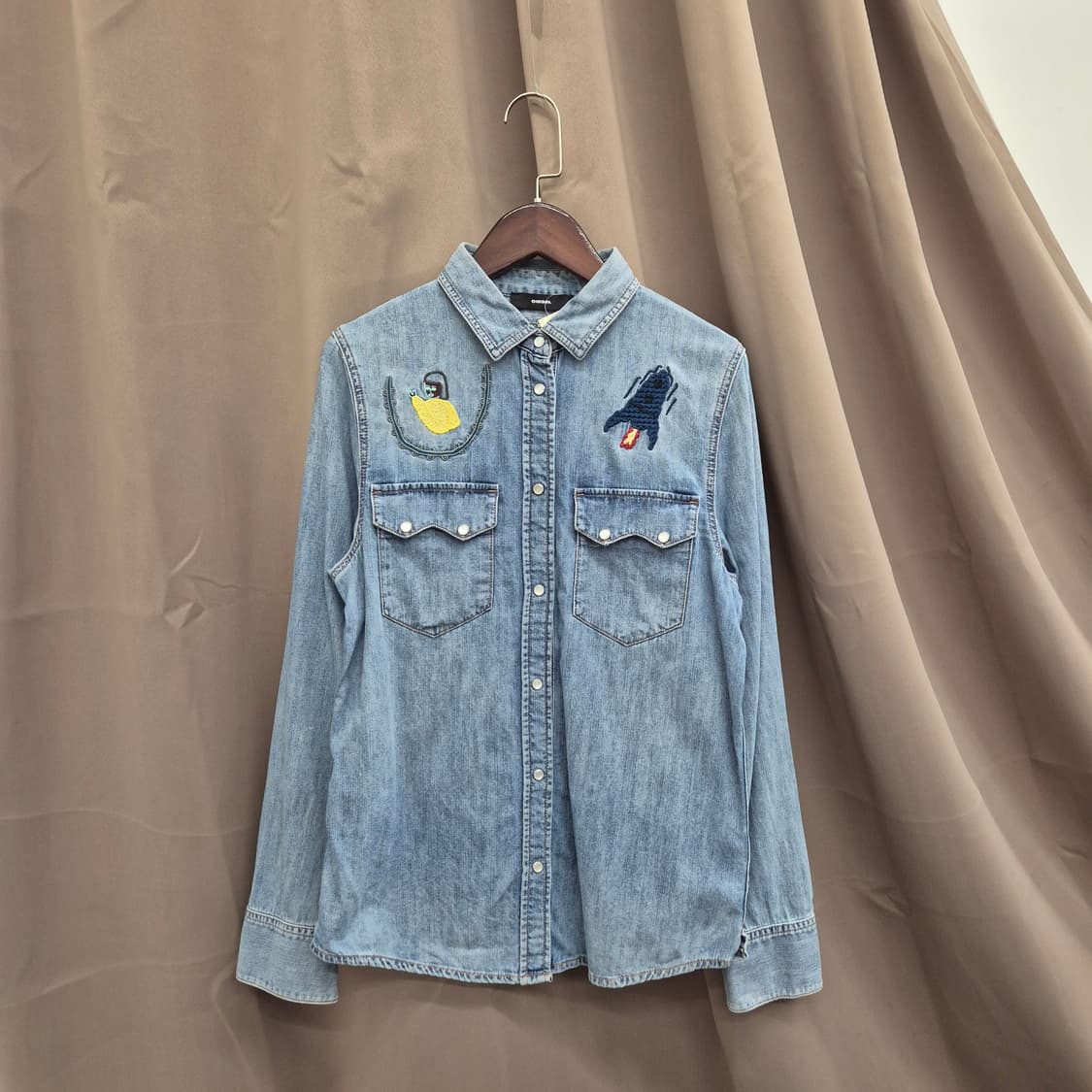 디젤 데님 웨스턴 셔츠 2XS 상품이미지1