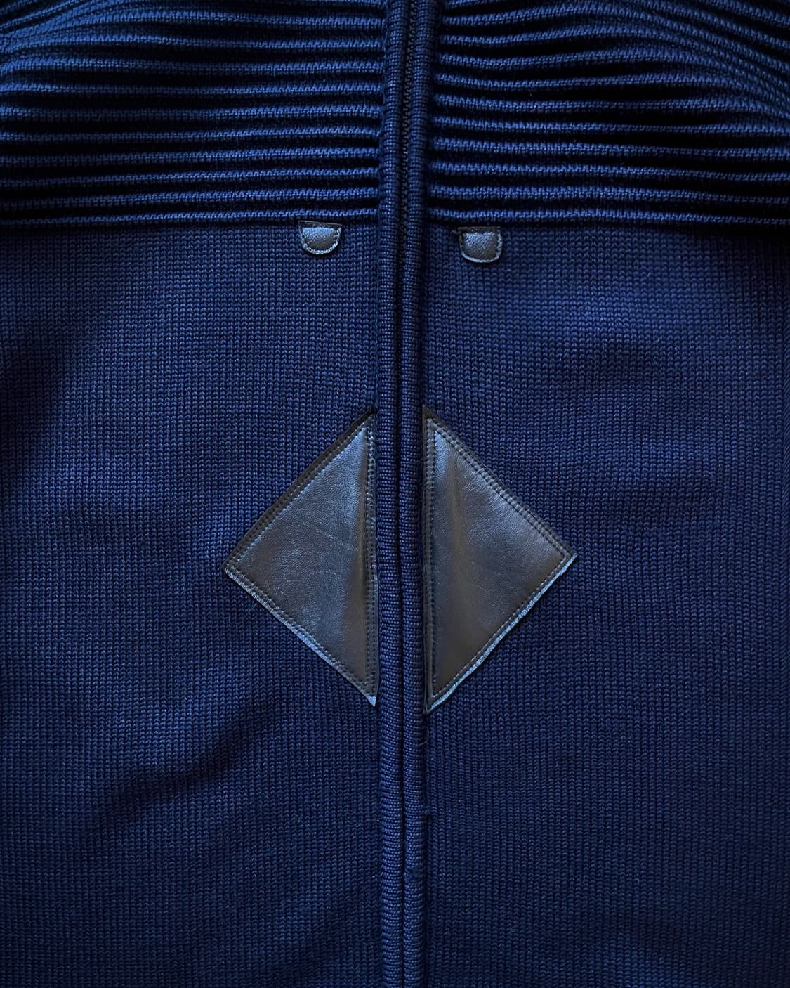 Emporio Armani Leather Patch Knit Zip-Up 상품이미지5