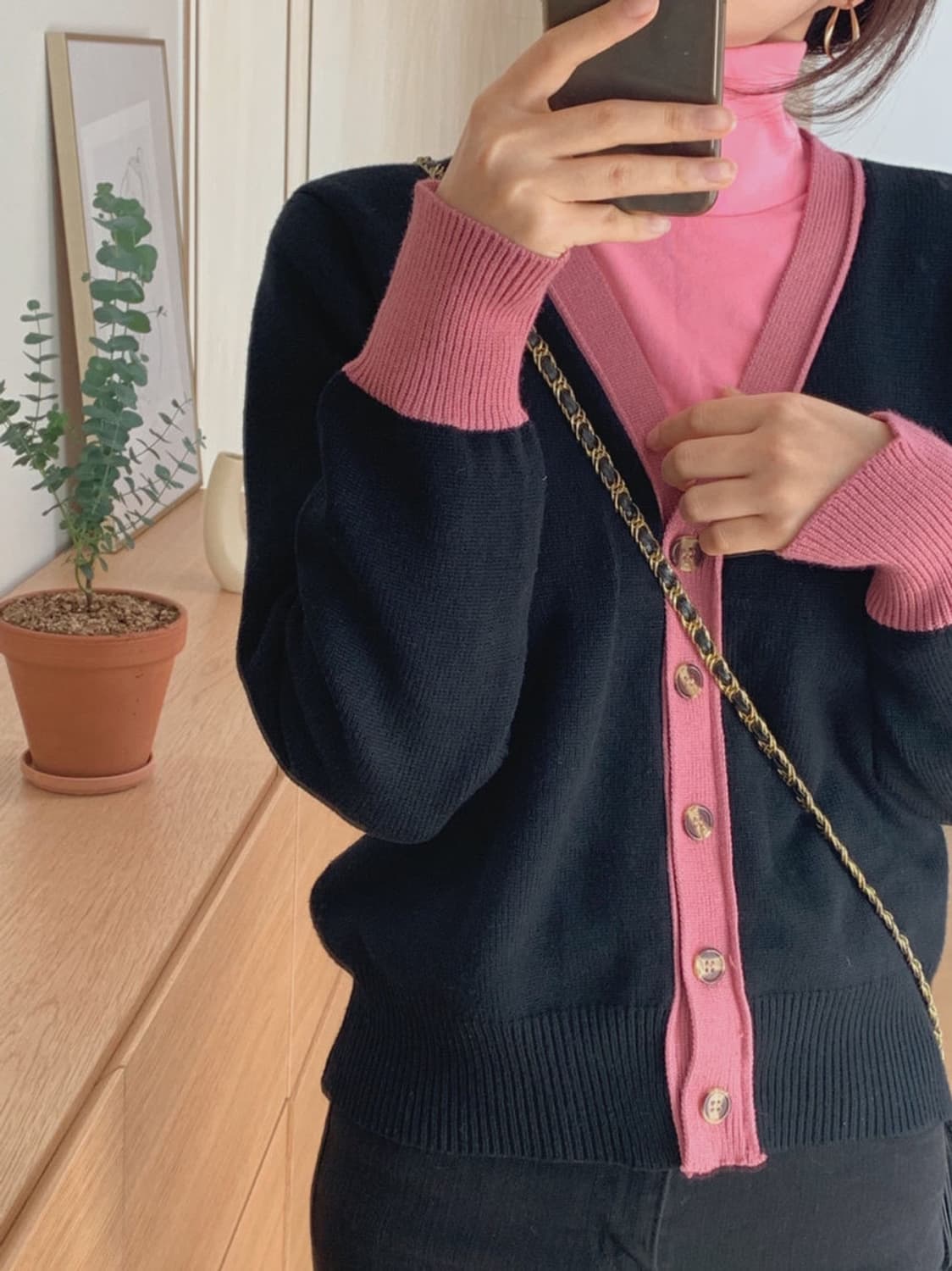 이브닝 루즈핏 브이넥 니트 데일리 가디건 상품이미지1