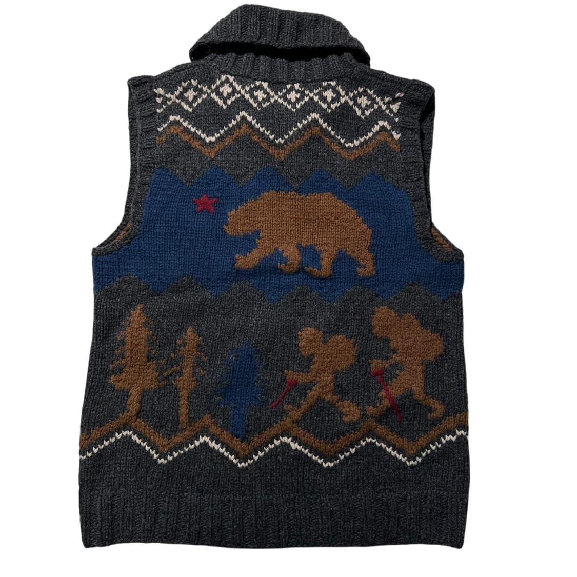 노스페이스 화이트라벨 코위찬 숄카라 패턴 핸드 니트 집업 가디건 베스트 상품이미지2