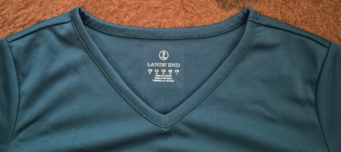 미국 Lands' end 여성용 브이넥 반팔티(M) 상품이미지4