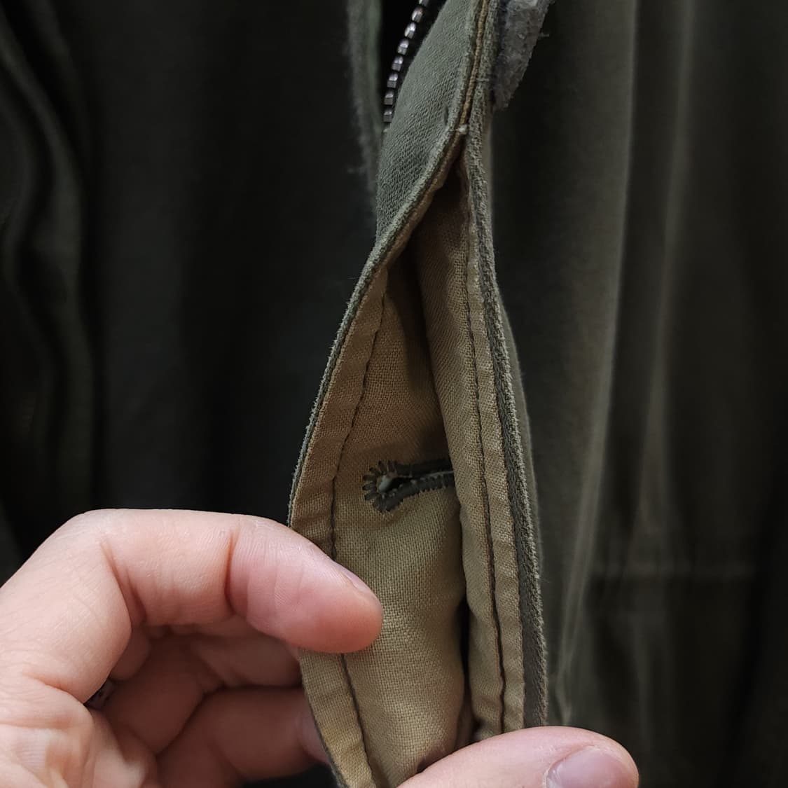 빈티지 프랑스군 m64 밀리터리 모즈파카 올리브 그린 페이딩 108c 상품이미지9