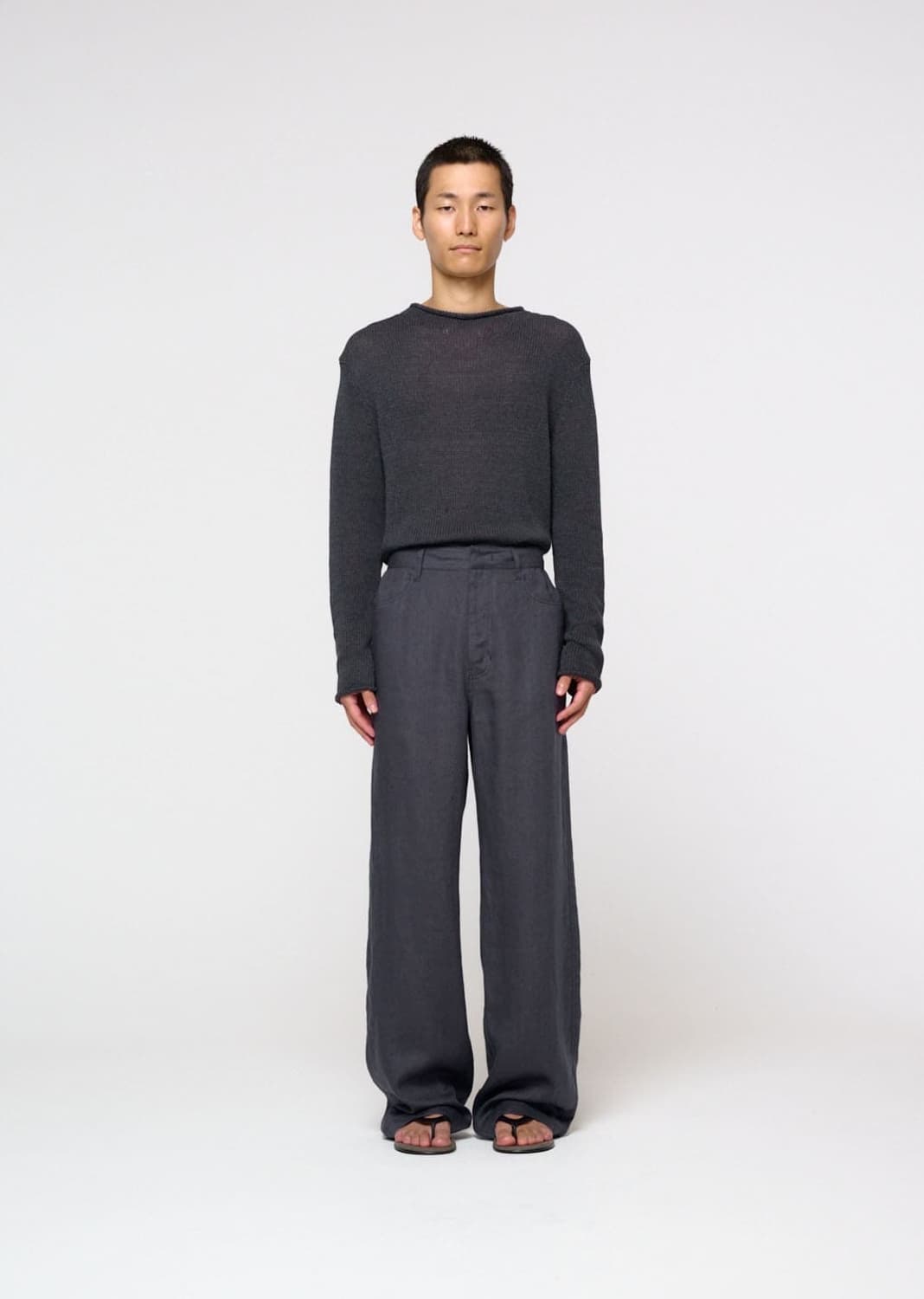 아모멘토 Paper Yarn Pullover, Charcoal L사이즈 상품이미지3