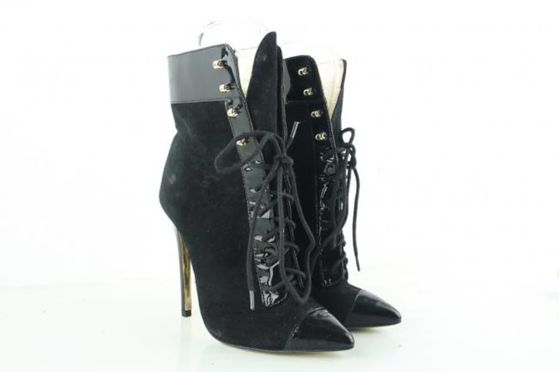 Versace 애나멜 스웨이드 투톤 힐 상품이미지2