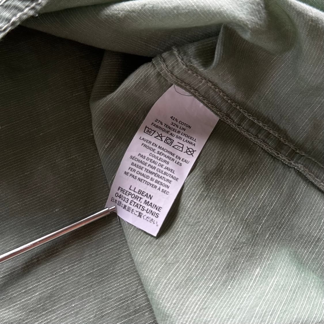 [M]L.L.bean 엘엘빈 린넨 혼방 워크 셔츠 상품이미지7