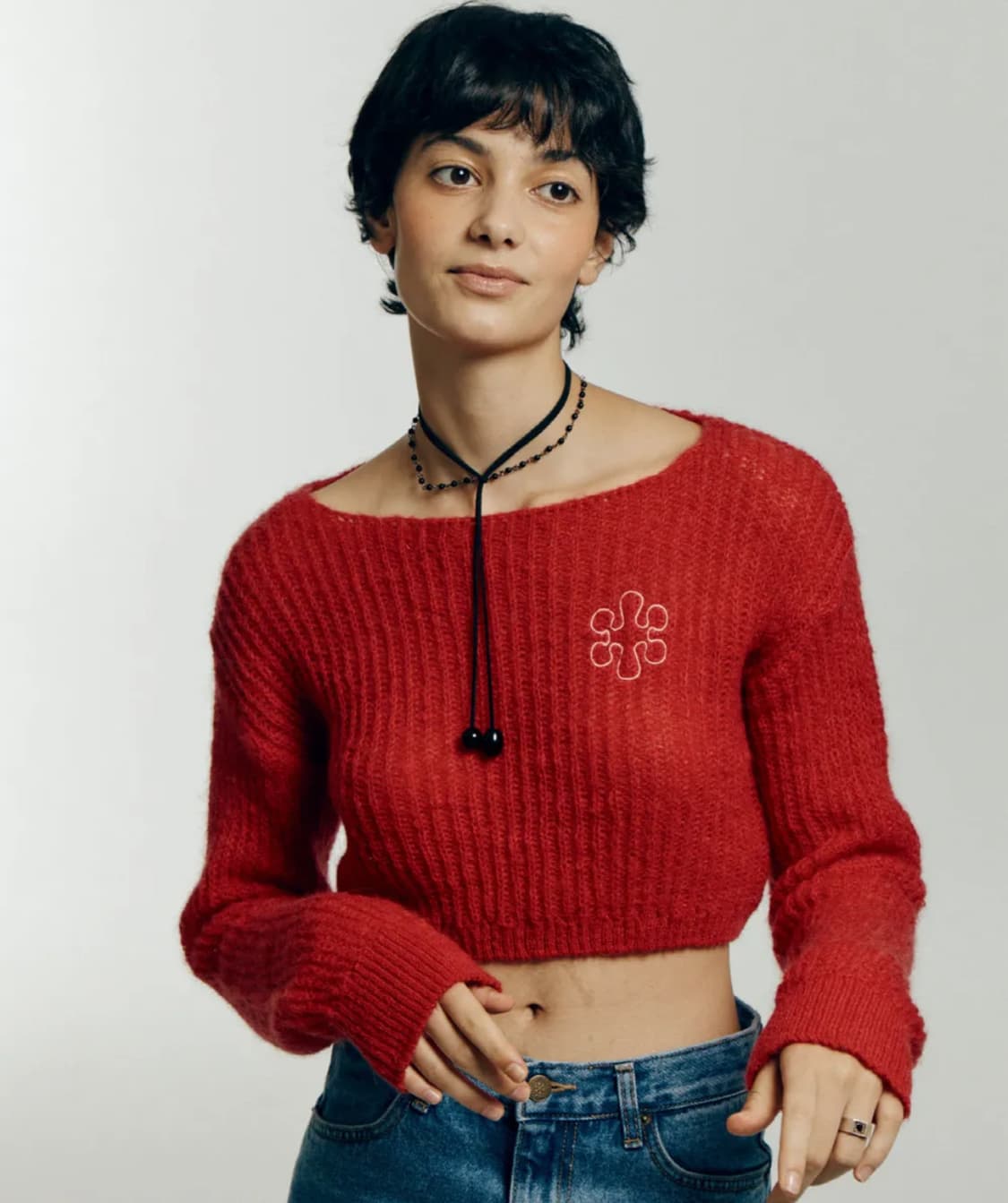 와이낫어스 mohair boat neck knit sweater - re 상품이미지1