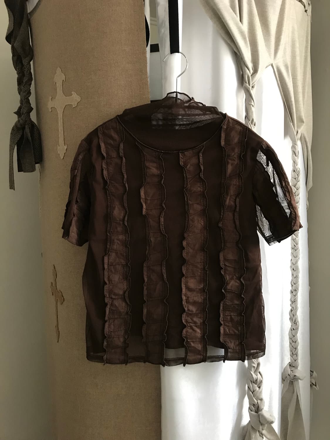 vintage brown mash top  상품이미지8