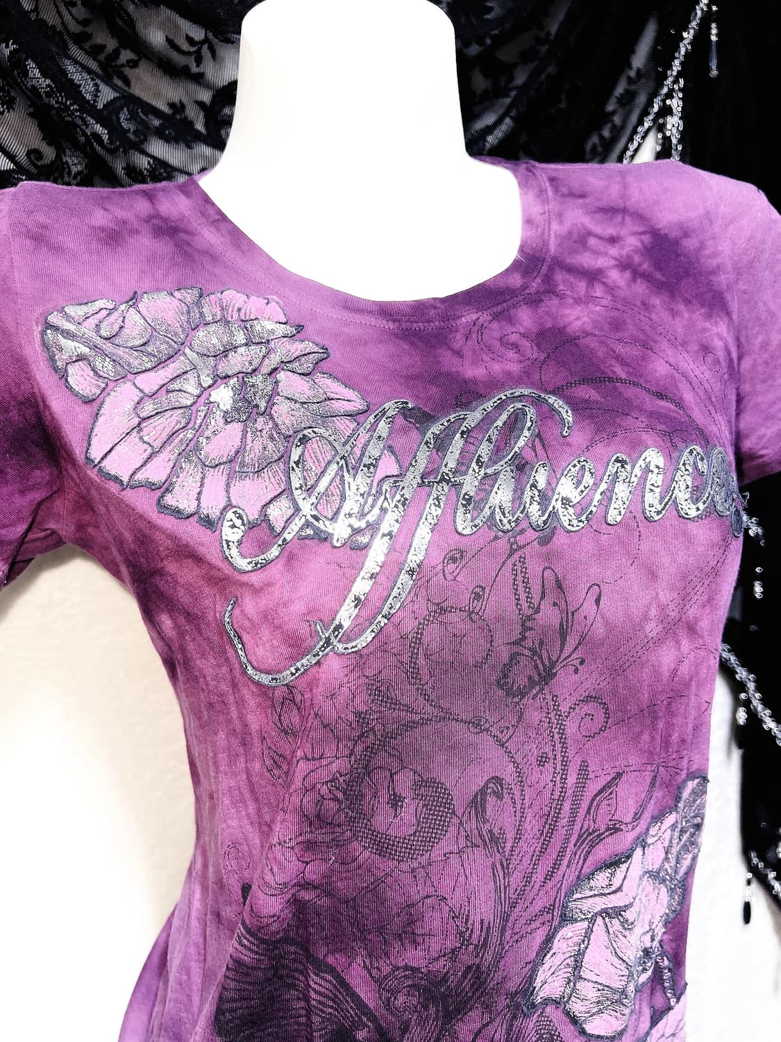 어플릭션st 버커루 y2k 와투케 갸루 펑크 00s 오리엔탈 레터링 반팔 상품이미지4