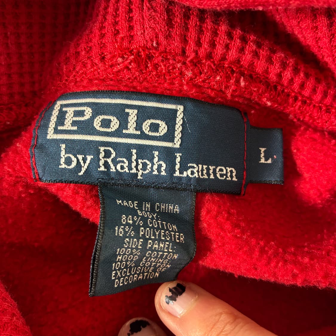 Polo 폴로 랄프로렌 딥레드 빅포니 후드티 상품이미지6